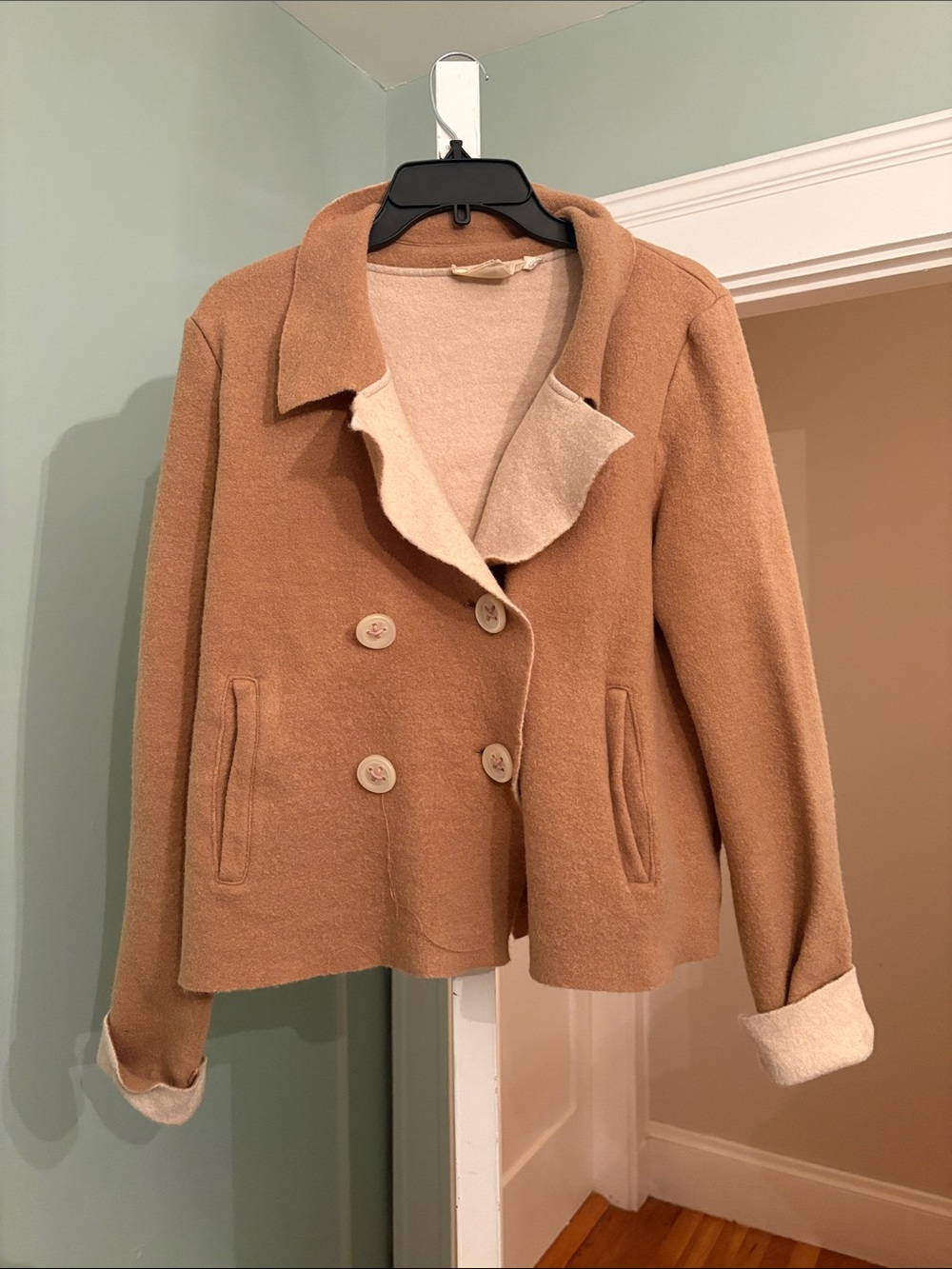 Anthropologie HWR Wool Brown Camel Jacket Blazer